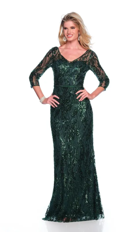 Long Sleeve Formal Dress: Dave & Johnny 12317 sold by PromGirl