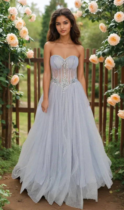 Light Blue Prom Ball Gown: Dave and Johnny 12349 sold by PromGirl