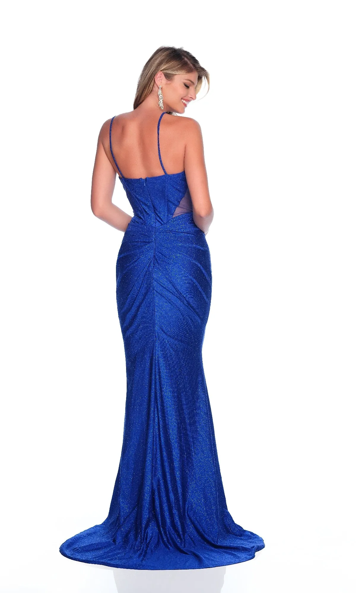 Royal Blue Glitter Prom Dress: Dave & Johnny 12252 sold by PromGirl product image thumbnail 2