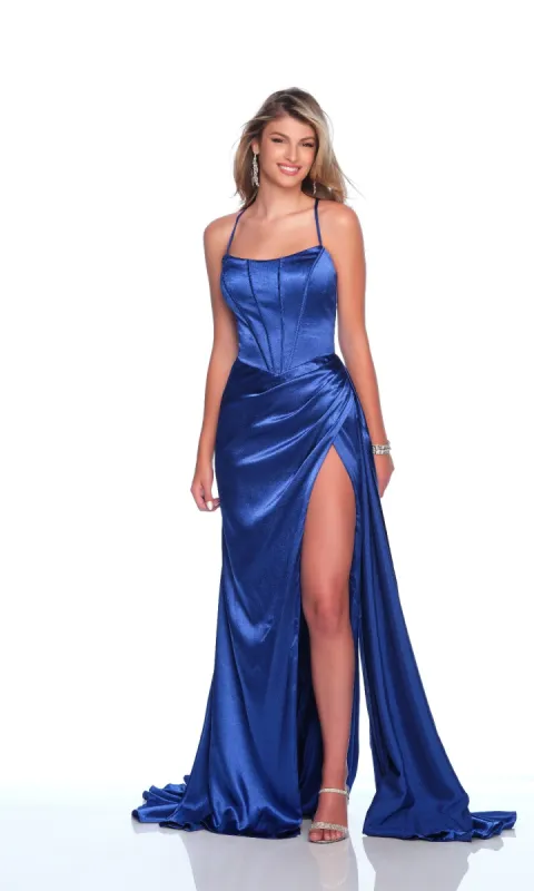 Royal Blue Prom Dress: Dave & Johnny 12217 sold by PromGirl