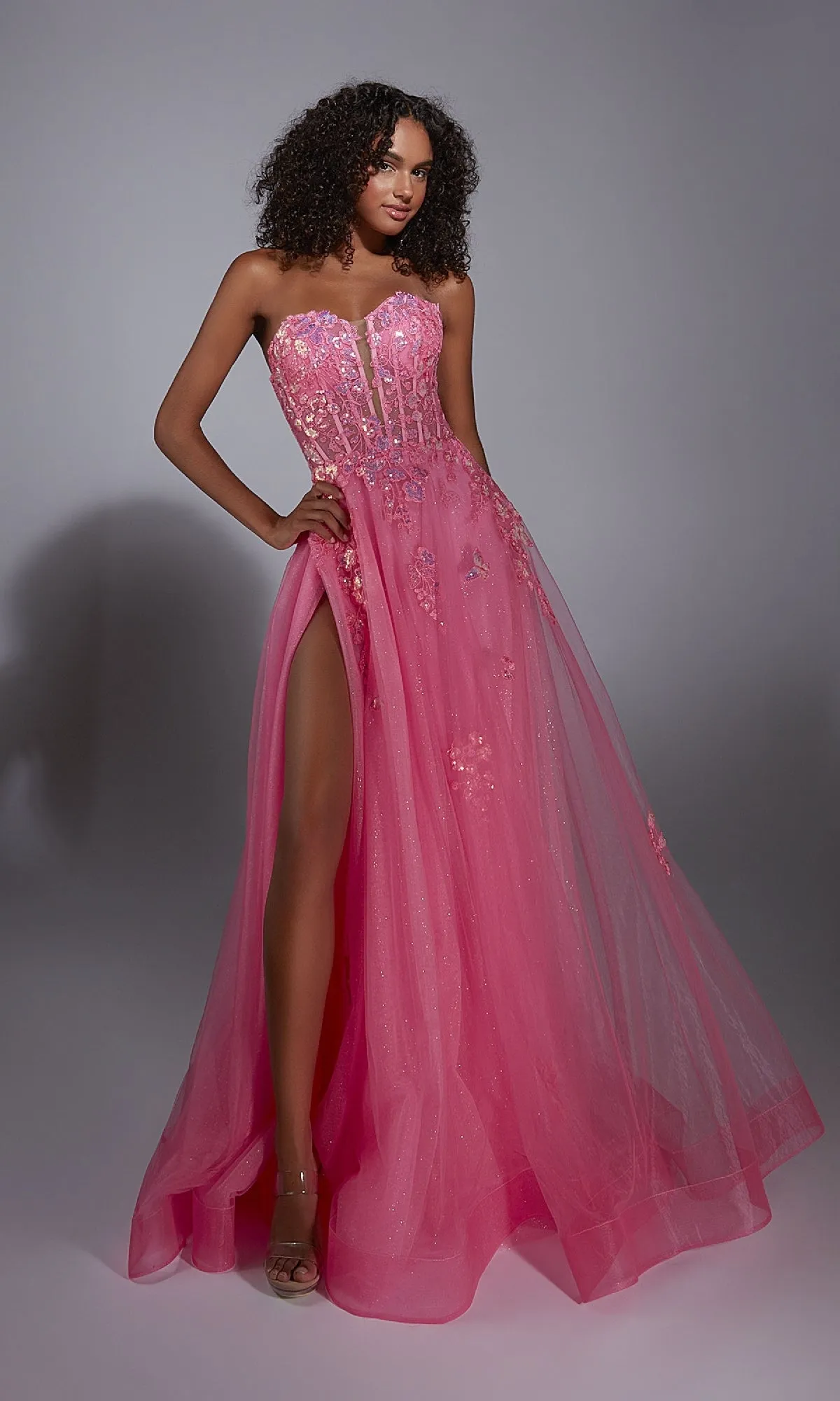 Glitter Tulle Prom Ball Gown: Aerie Couture 298 sold by PromGirl product image thumbnail 5