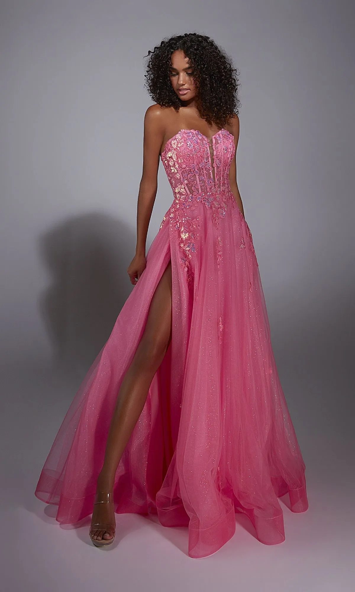 Glitter Tulle Prom Ball Gown: Aerie Couture 298 sold by PromGirl product image thumbnail 4