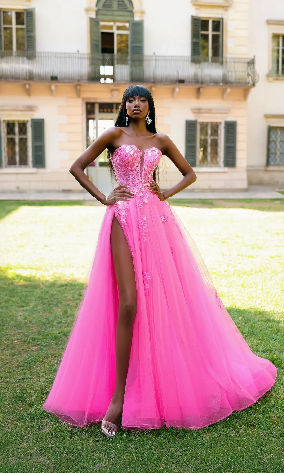 Glitter Tulle Prom Ball Gown: Aerie Couture 298 sold by PromGirl product image thumbnail 3