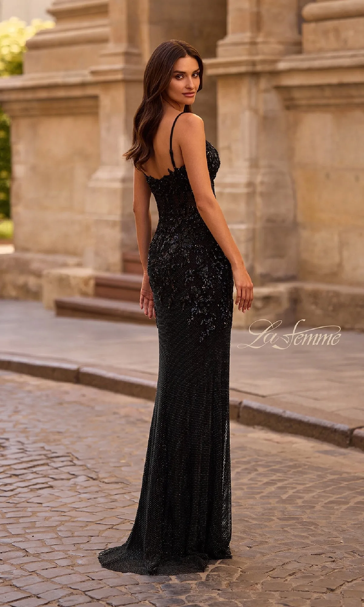 Long Black Prom Dress: La Femme 32648 sold by PromGirl product image thumbnail 2