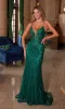 Long Glitter-Lace Prom Dress: Nox Anabel C1632 sold by PromGirl