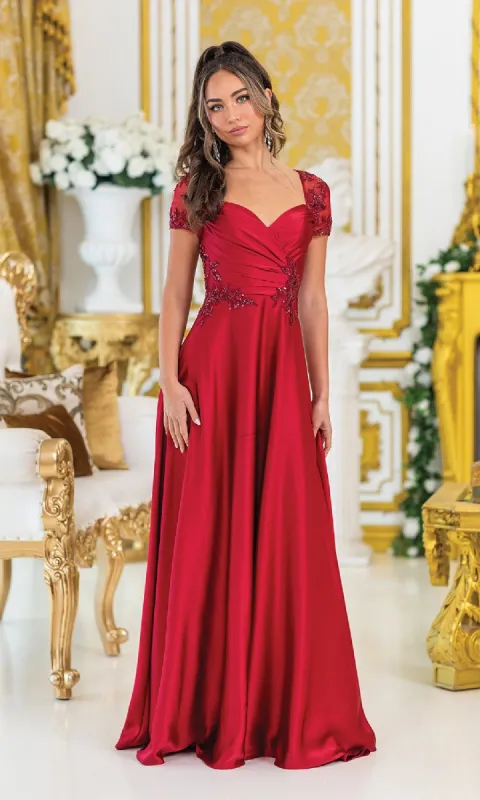 Short-Sleeve Long Prom Dress: Dancing Queen 4499 sold by PromGirl