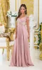 Short-Sleeve Long Prom Dress: Dancing Queen 4499 sold by PromGirl