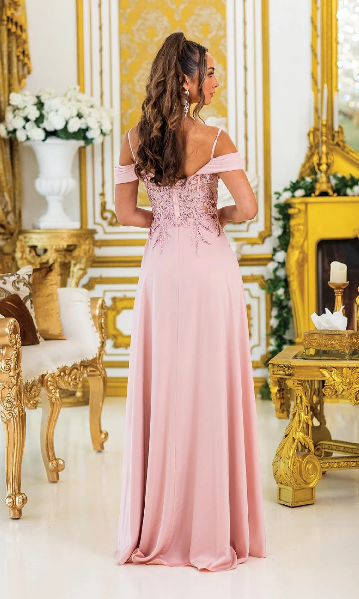 Lace-Corset Long Prom Dress: Dancing Queen 4474 sold by PromGirl product image thumbnail 5
