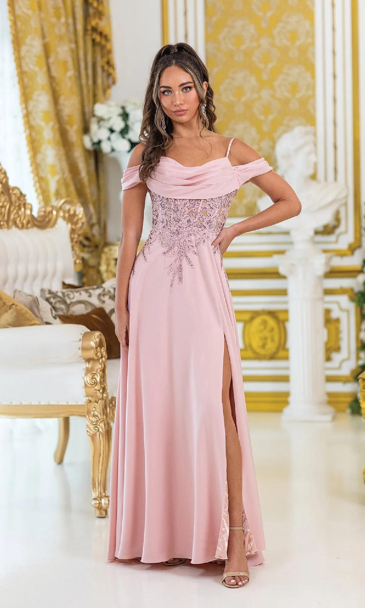 Lace-Corset Long Prom Dress: Dancing Queen 4474 sold by PromGirl product image thumbnail 4