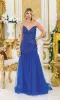 Sequin-Bodice Long Prom Dress: Dancing Queen 4468 sold by PromGirl