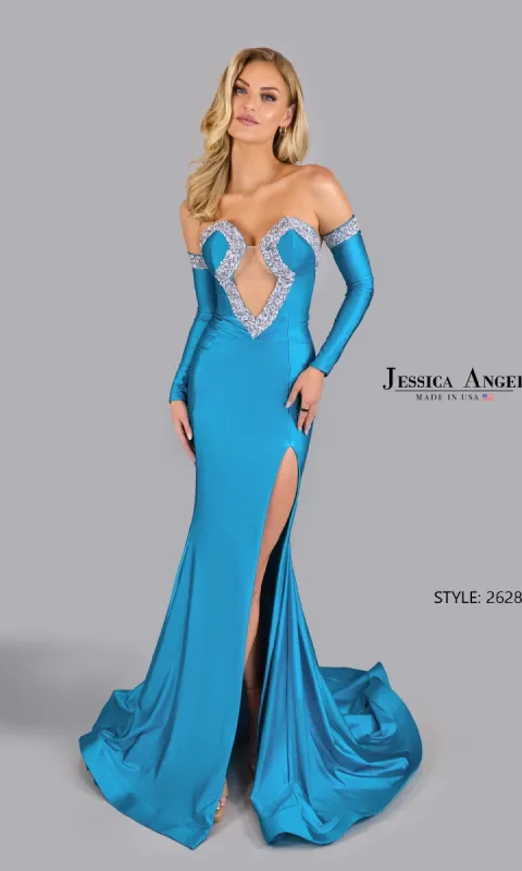 Strapless Bead-Trimmed Prom Gown: Jessica Angel 2628 sold by PromGirl