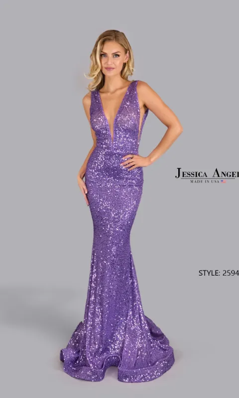 Long Sequin Prom Dress: Jessica Angel 2594 sold by PromGirl