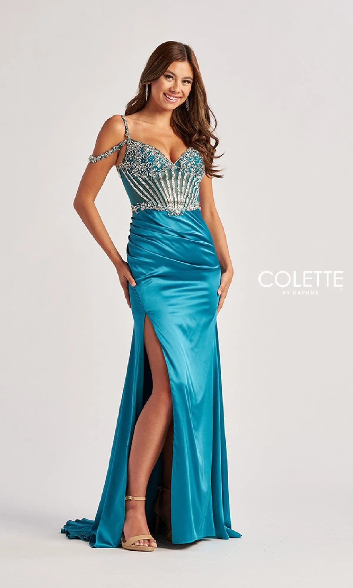 Long Prom Dress: Colette CL8460 sold by PromGirl product image thumbnail 3