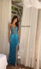 Strapless Long Sequin Prom Dress: Primavera 4304 sold by PromGirl
