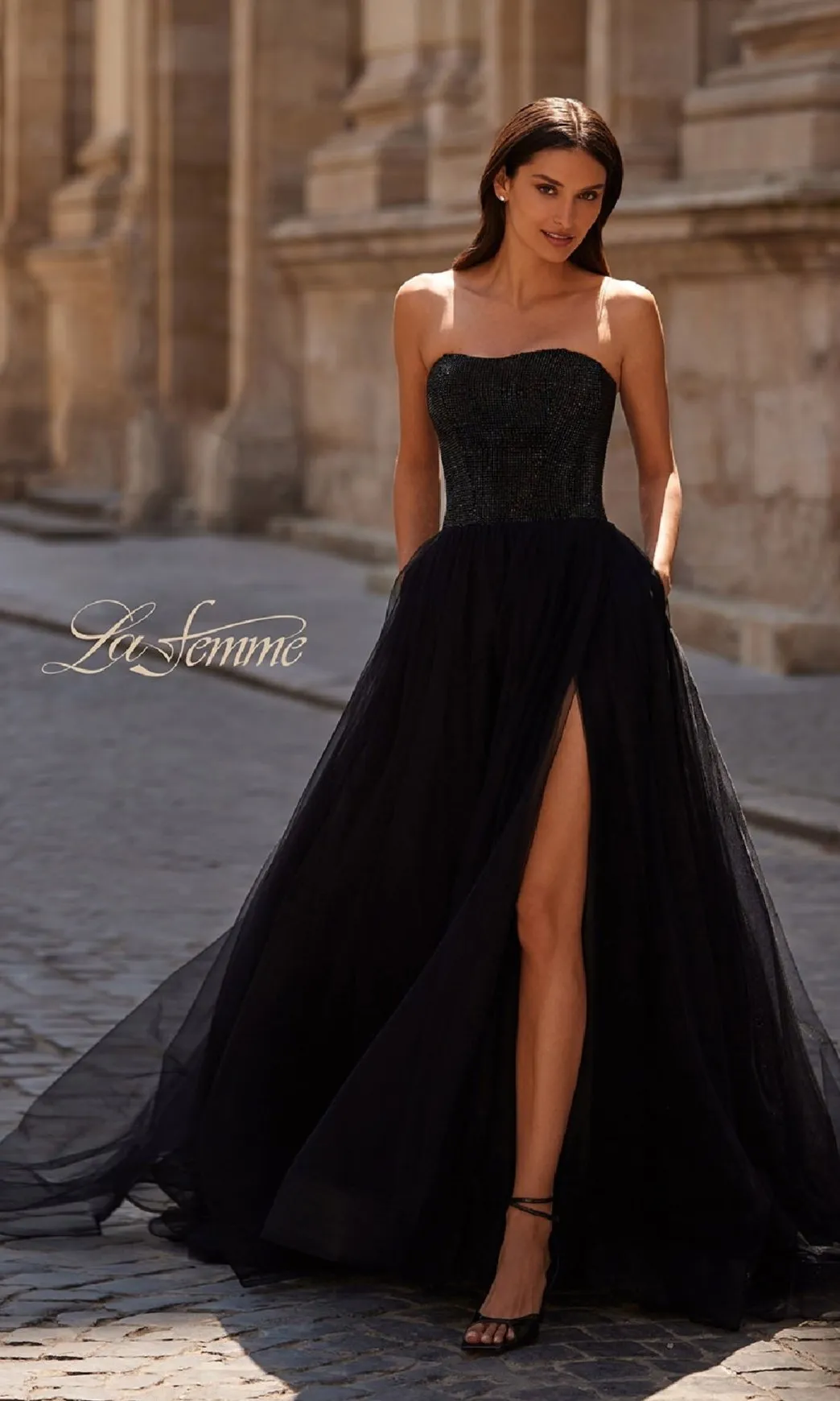 Strapless Long Prom Ball Gown" La Femme 32690 sold by PromGirl