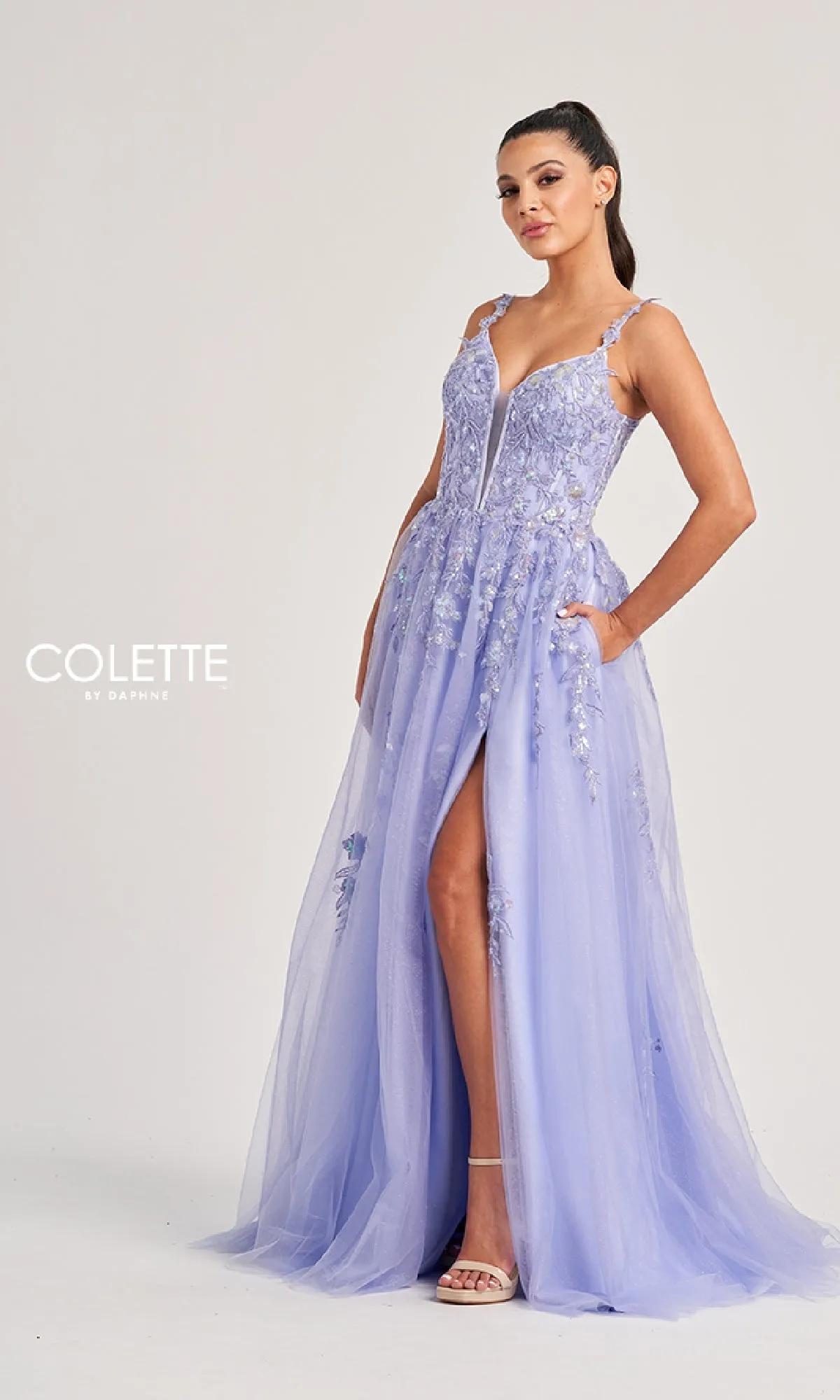 Long Prom Dress: Colette CL8060 sold by PromGirl product image thumbnail 4