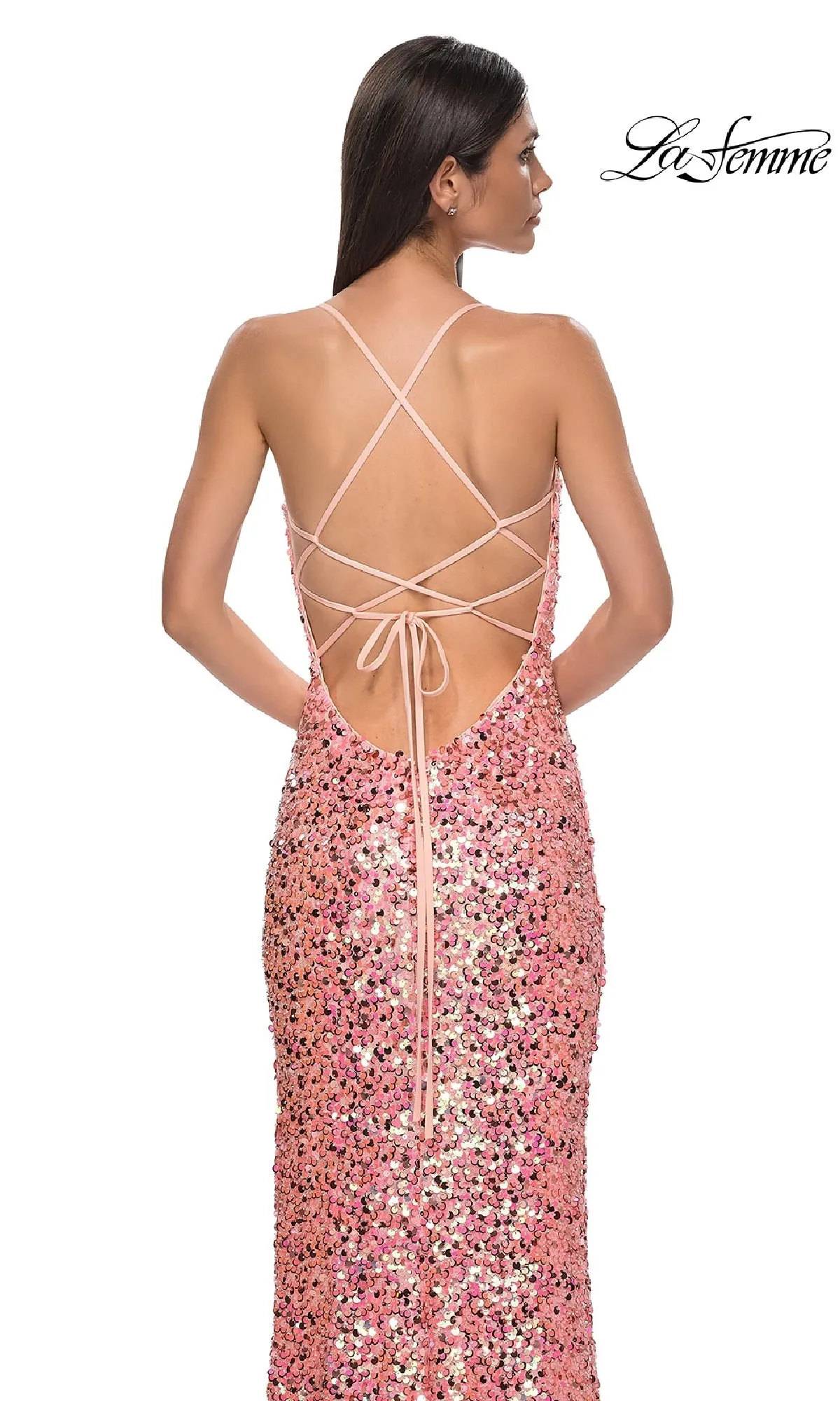 Long Pink Prom Dress: La Femme 32550 sold by PromGirl product image thumbnail 3