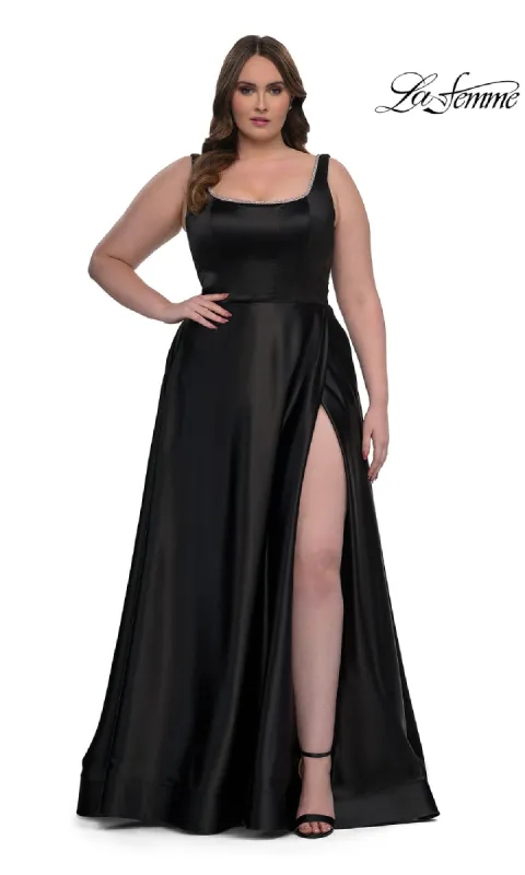 Plus-Size Classic Long Prom Gown: La Femme 33026 sold by PromGirl