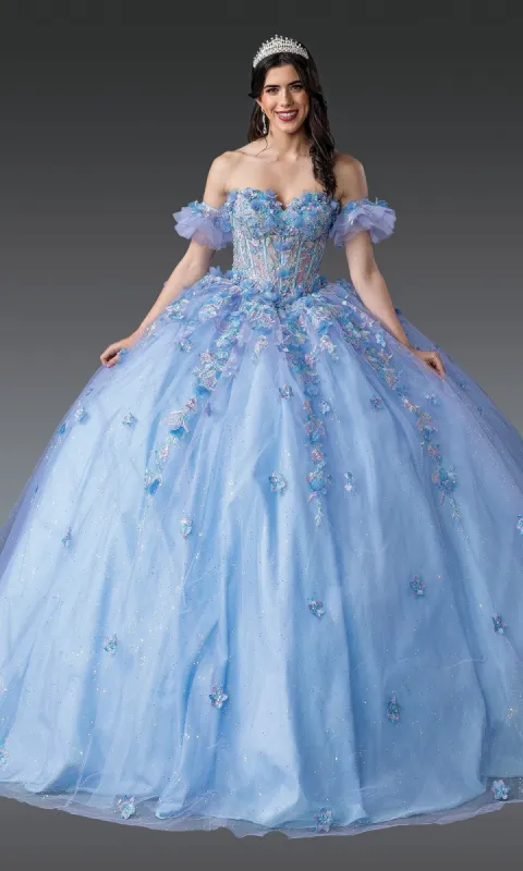 Blue Quinceanera Dress 1969 By Dancing Queen sold by PromGirl