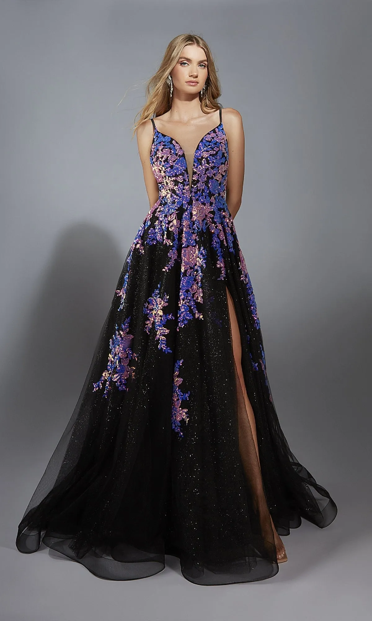 A-Line Glitter Prom Dress: Aerie Couture 328 sold by PromGirl