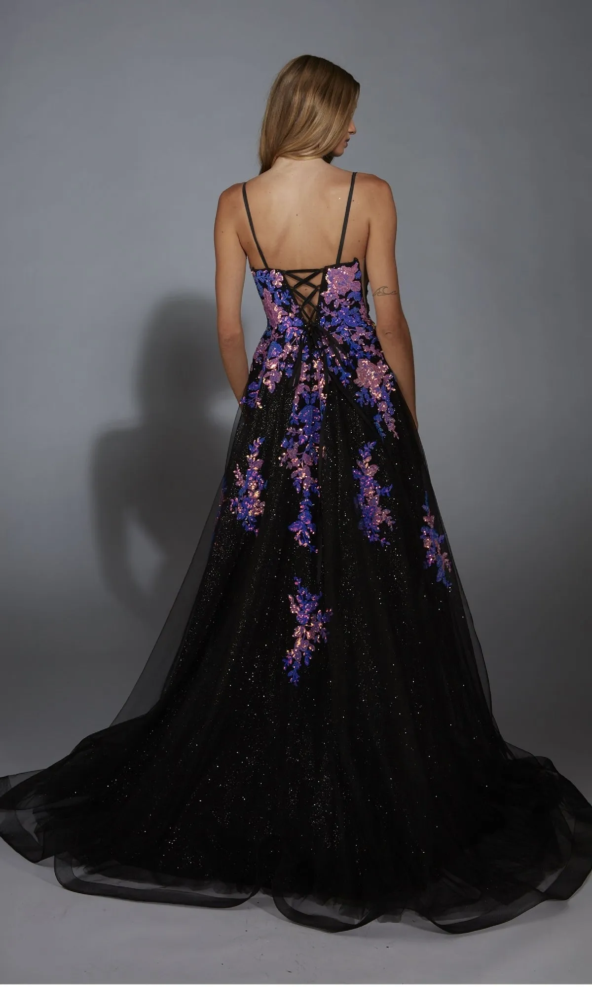 A-Line Glitter Prom Dress: Aerie Couture 328 sold by PromGirl product image thumbnail 2