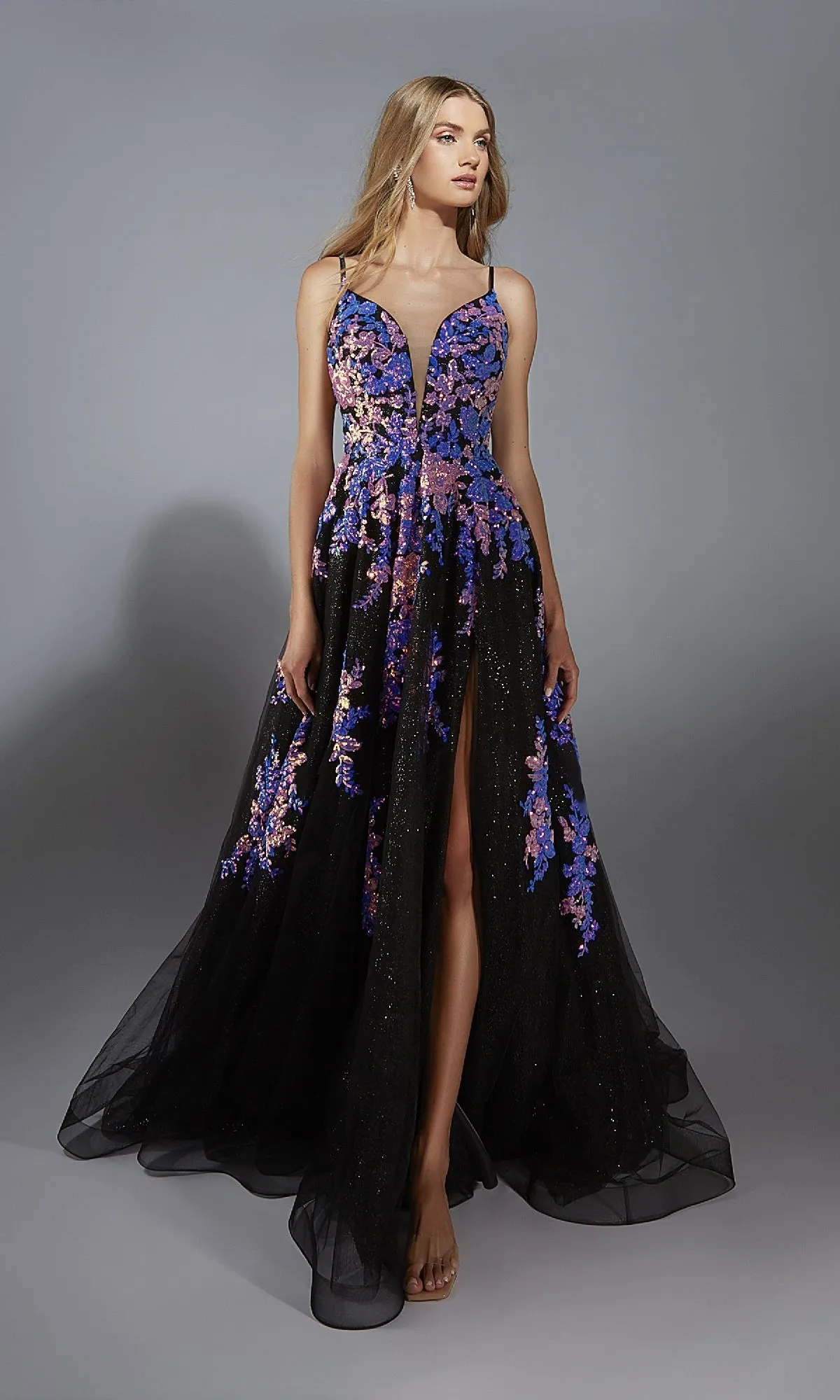 A-Line Glitter Prom Dress: Aerie Couture 328 sold by PromGirl product image thumbnail 3