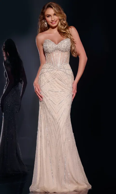 Long Prom Dress: Jovani 42206 sold by PromGirl