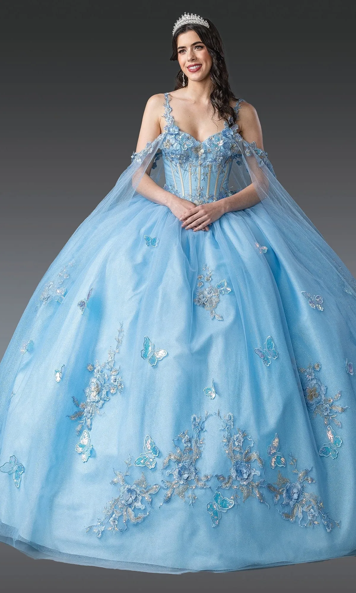 Blue Quinceanera Dress 1942 By Dancing Queen sold by PromGirl