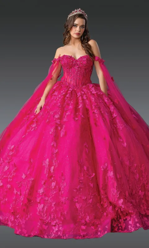 Fuchsia Quinceanera Dress 1960 By Dancing Queen sold by PromGirl