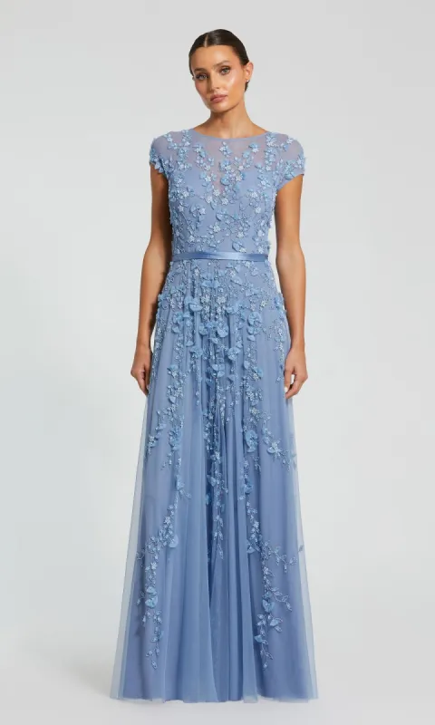 Long Sky Blue Formal Dress: Mac Duggal 14521 sold by PromGirl