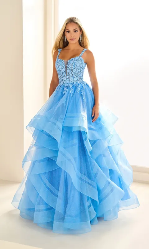 Long Glitter Prom Ball Gown: Ellie Wilde EW36035 sold by PromGirl