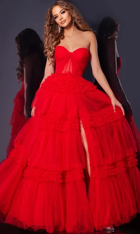 Strapless Prom Ball Gown: Jovani 40466 made by Jovani