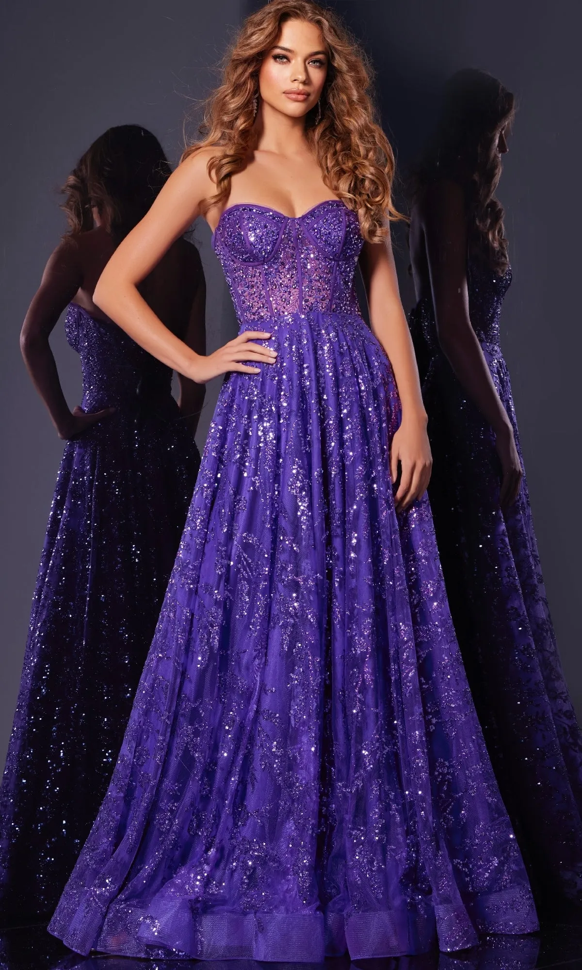Long Prom Dress: Jovani 37413 sold by PromGirl product image thumbnail 3
