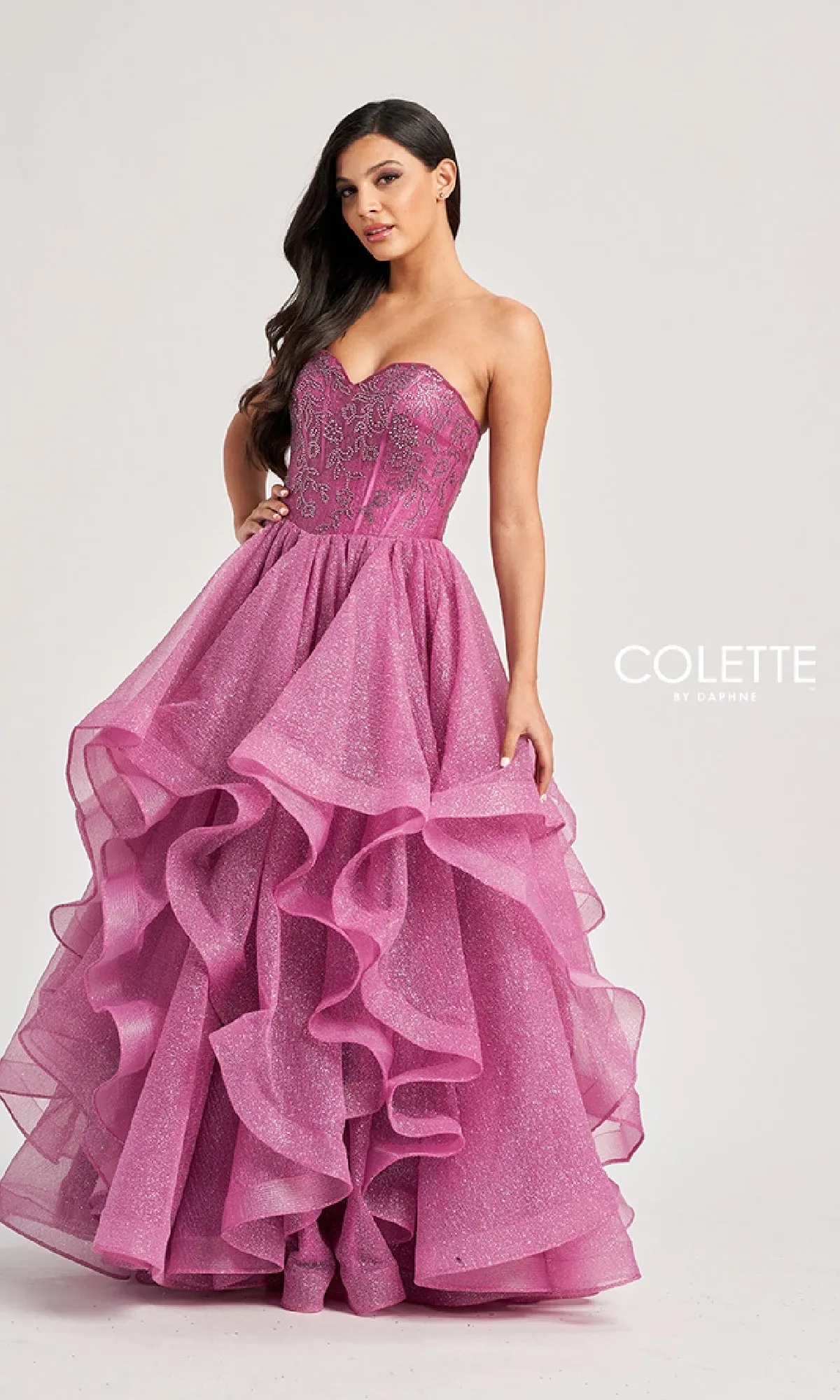 Long Prom Ball Gown: Colette CL8200 sold by PromGirl product image thumbnail 5