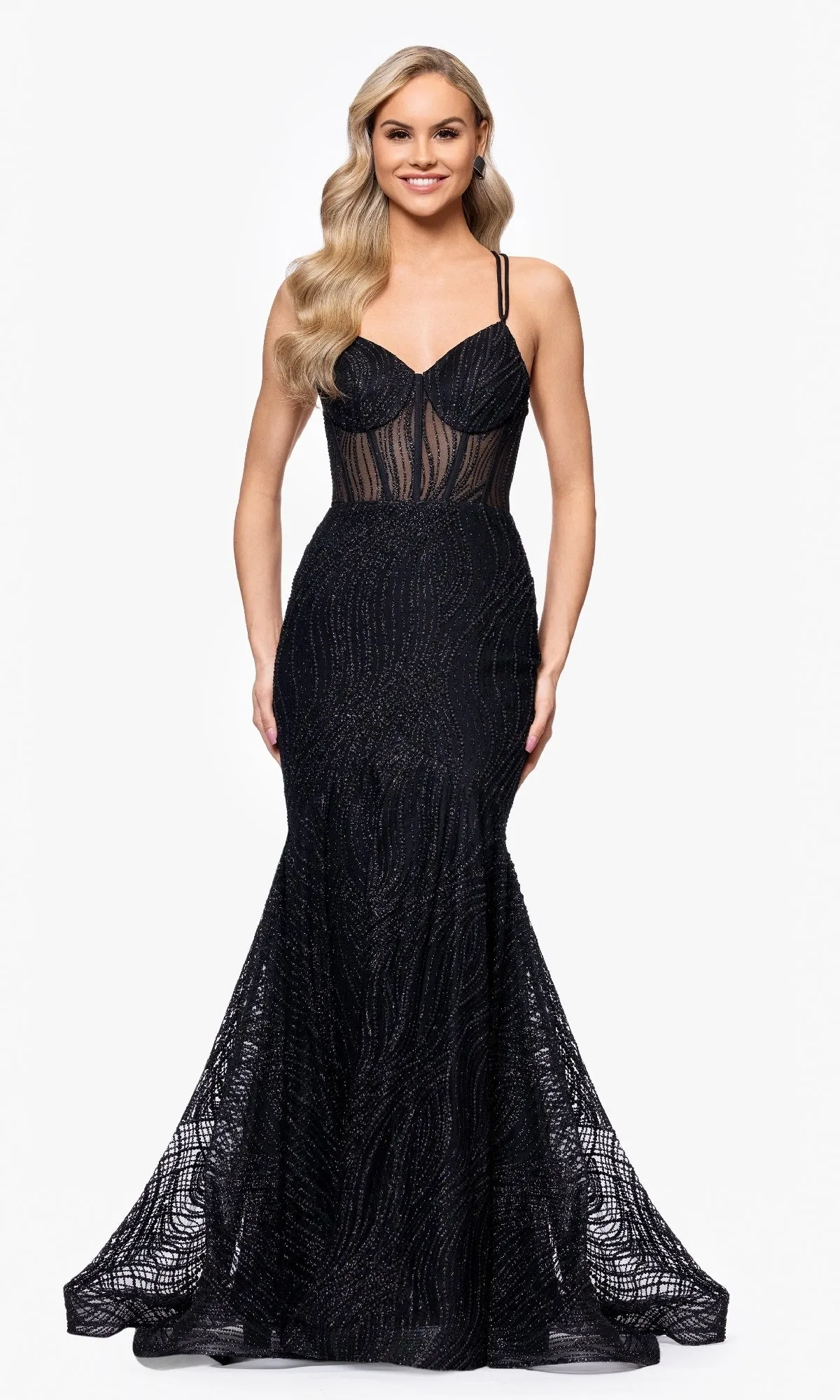 Long Prom Dress: Blondie Nites 5426BN sold by PromGirl product image thumbnail 3