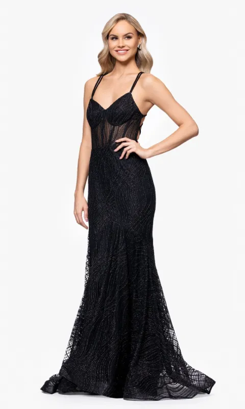 Long Prom Dress: Blondie Nites 5426BN sold by PromGirl