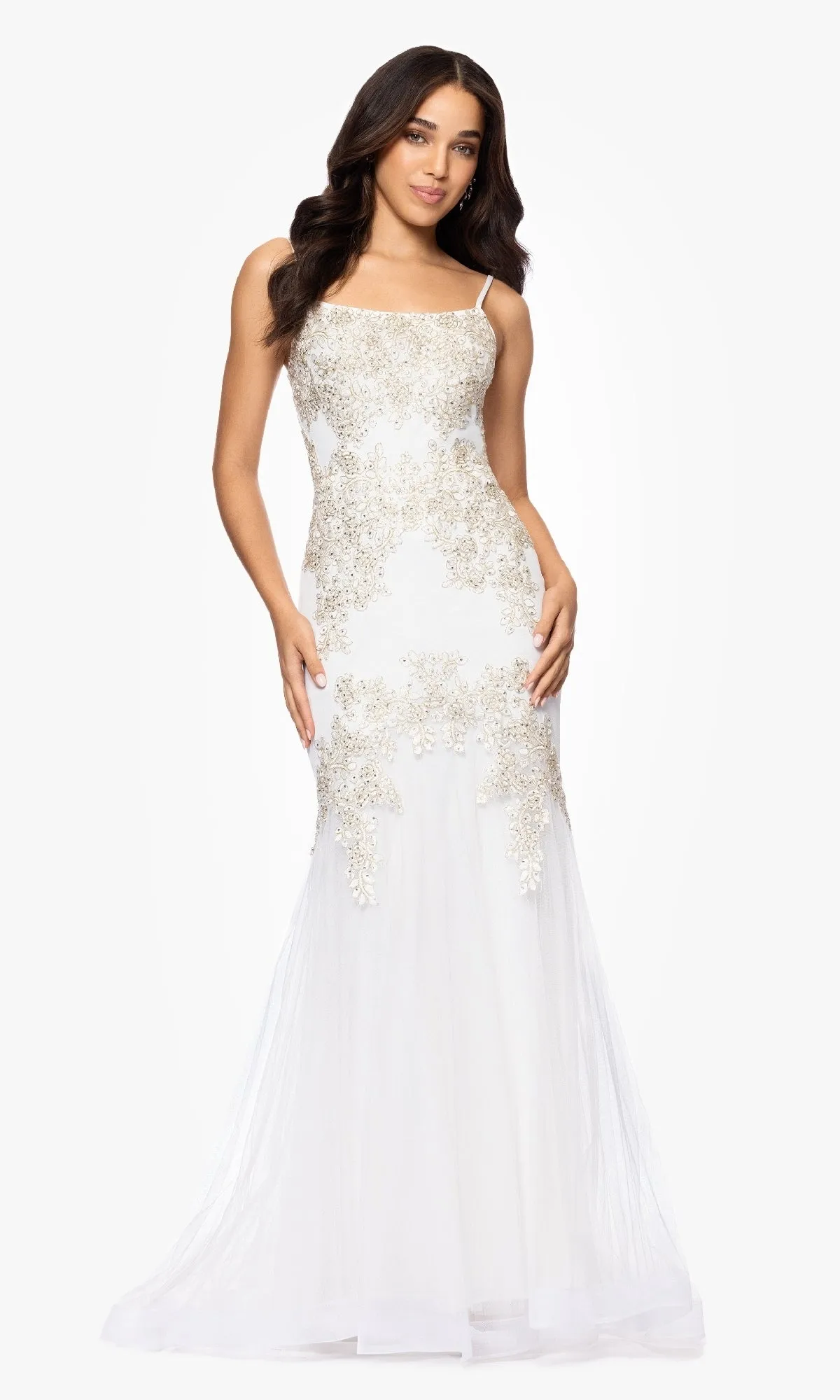 Long Prom Dress: Blondie Nites 5455BN sold by PromGirl product image thumbnail 4