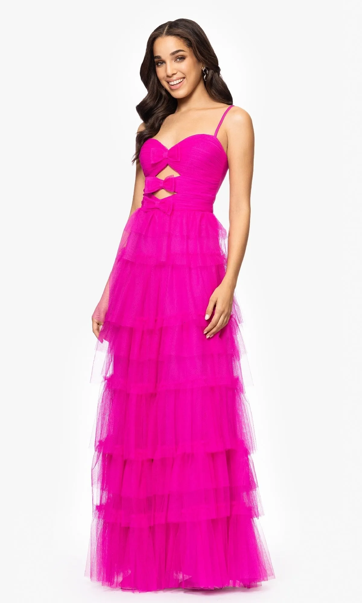 Long Hot Pink Prom Dress: Blondie Nites 5187BN sold by PromGirl product image thumbnail 4