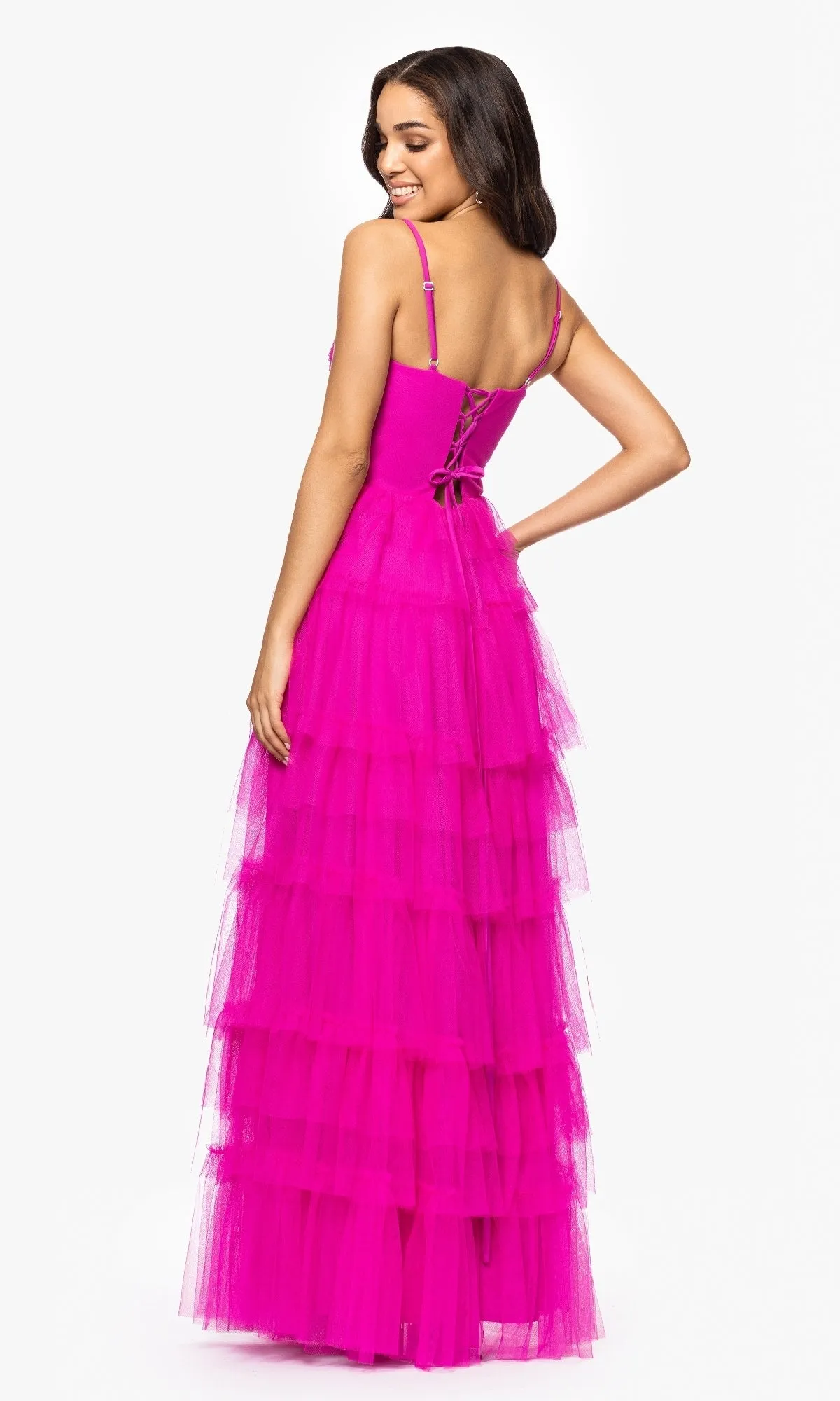 Long Hot Pink Prom Dress: Blondie Nites 5187BN sold by PromGirl product image thumbnail 2