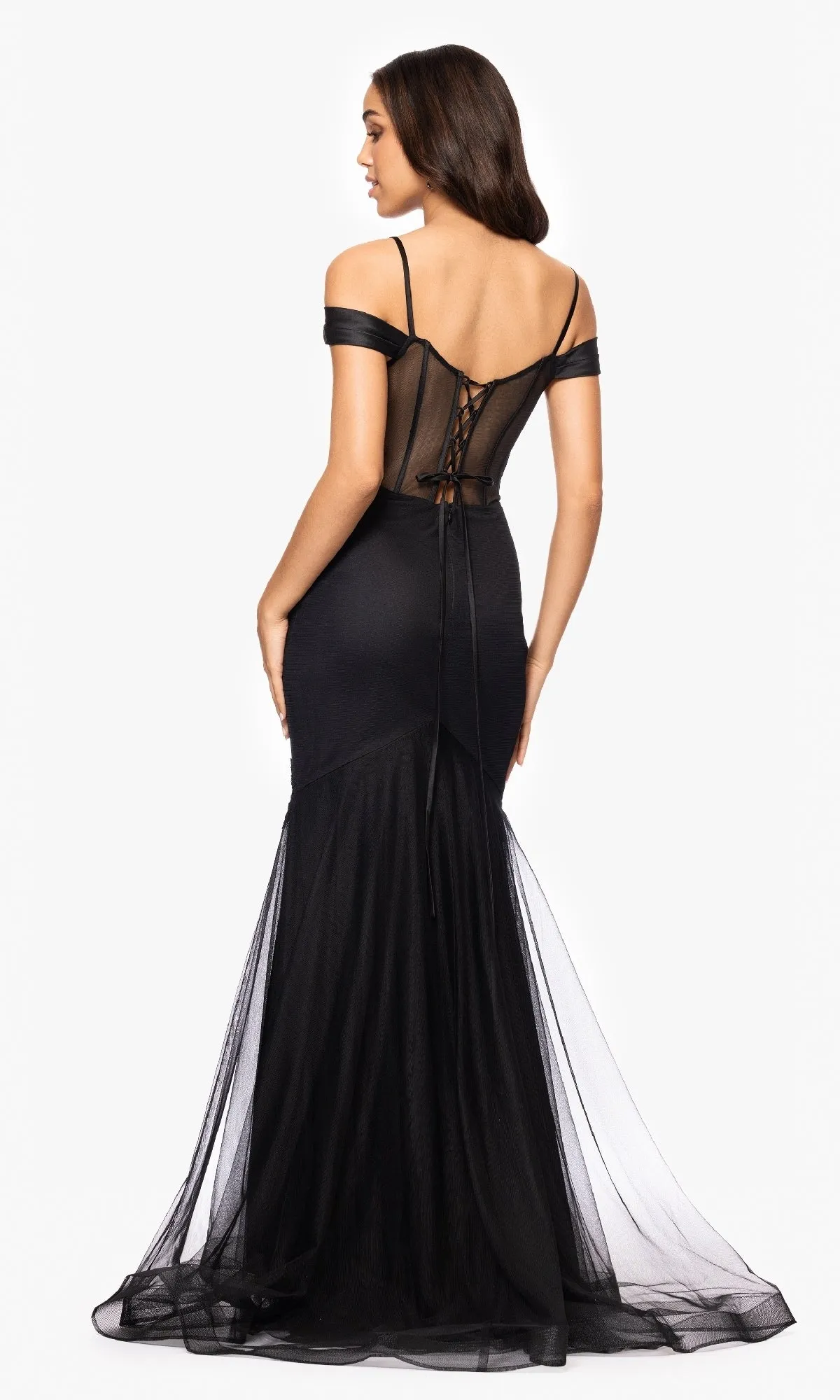 Black Long Prom Dress: Blondie Nites 5464BN sold by PromGirl product image thumbnail 2