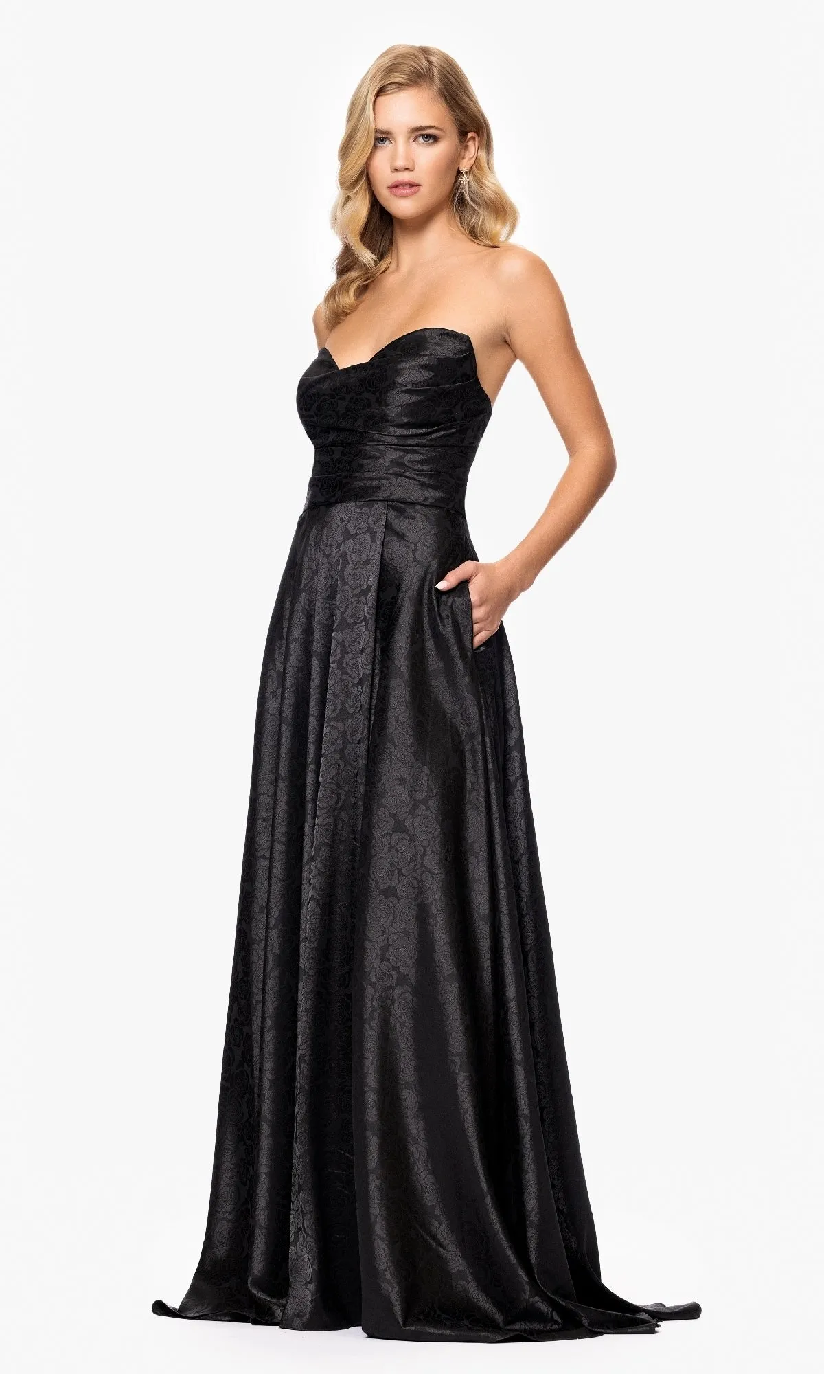 Strapless Black Prom Gown: Blondie Nites 5301BN sold by PromGirl product image thumbnail 5