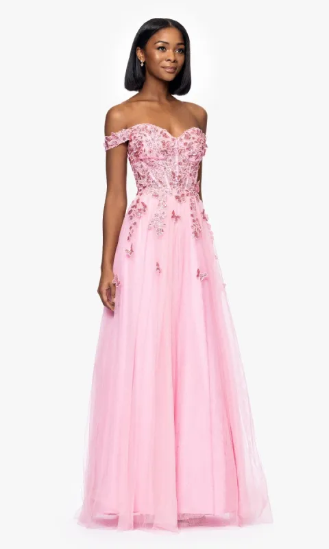 Blush Pink Prom Dress: Blondie Nites 5389BN sold by PromGirl