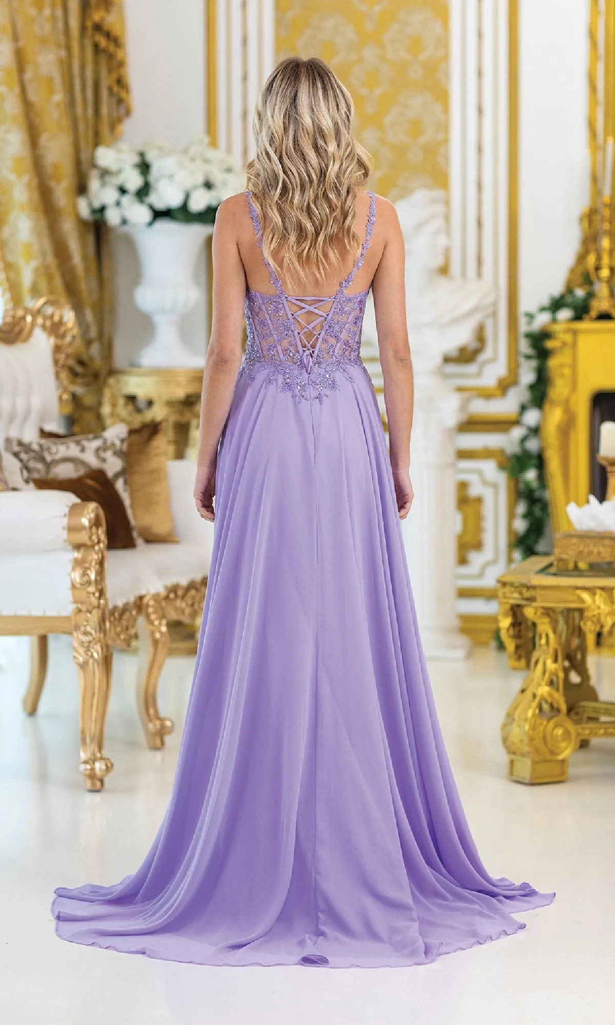 Lace-Corset Long Prom Dress: Dancing Queen 4531 sold by PromGirl product image thumbnail 2
