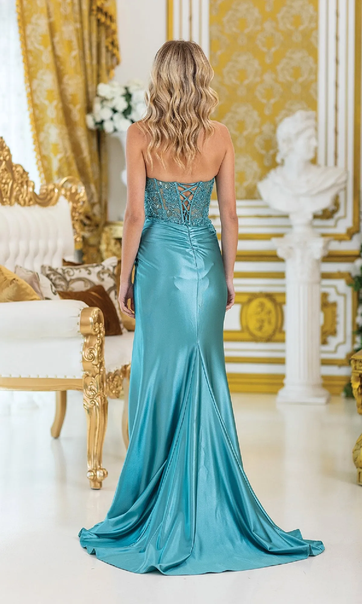 Strapless Long Prom Dress: Dancing Queen 4532 sold by PromGirl product image thumbnail 2