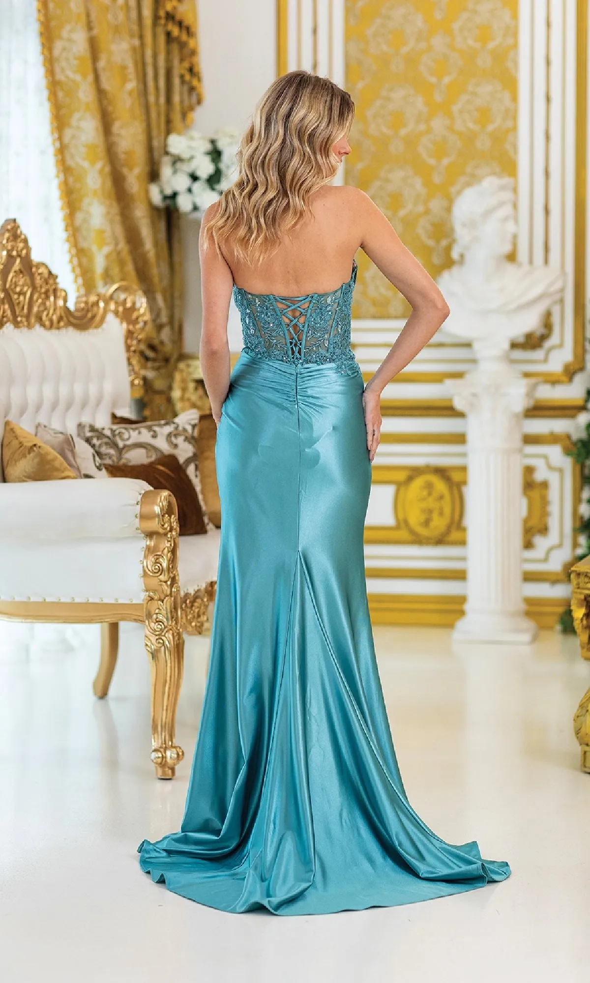 Strapless Long Prom Dress: Dancing Queen 4532 sold by PromGirl product image thumbnail 5