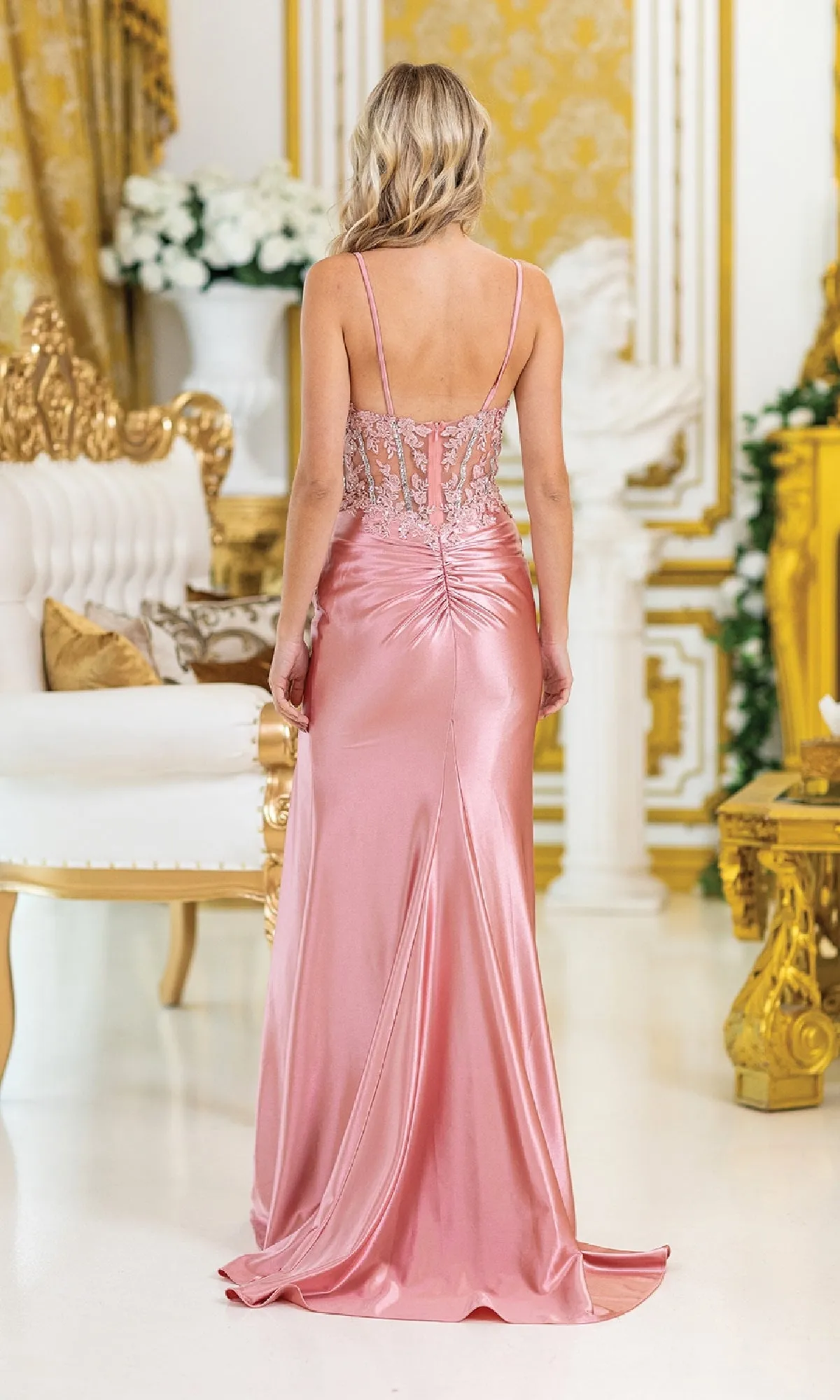 Beaded-Corset Long Prom Dress: Dancing Queen 4530 sold by PromGirl product image thumbnail 2