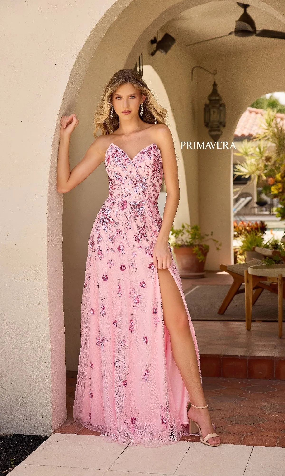 Strapless Beaded Long Prom Dress: Primavera 4361 sold by PromGirl product image thumbnail 4