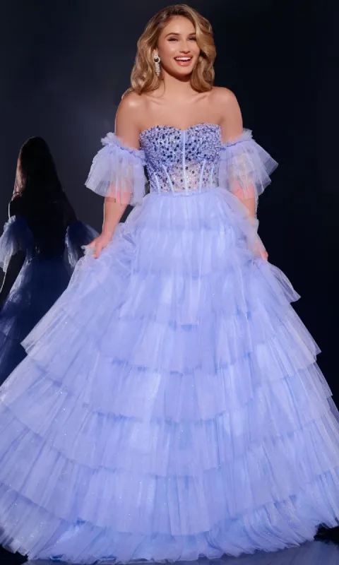 Long Prom Dress: Jovani 42249 sold by PromGirl