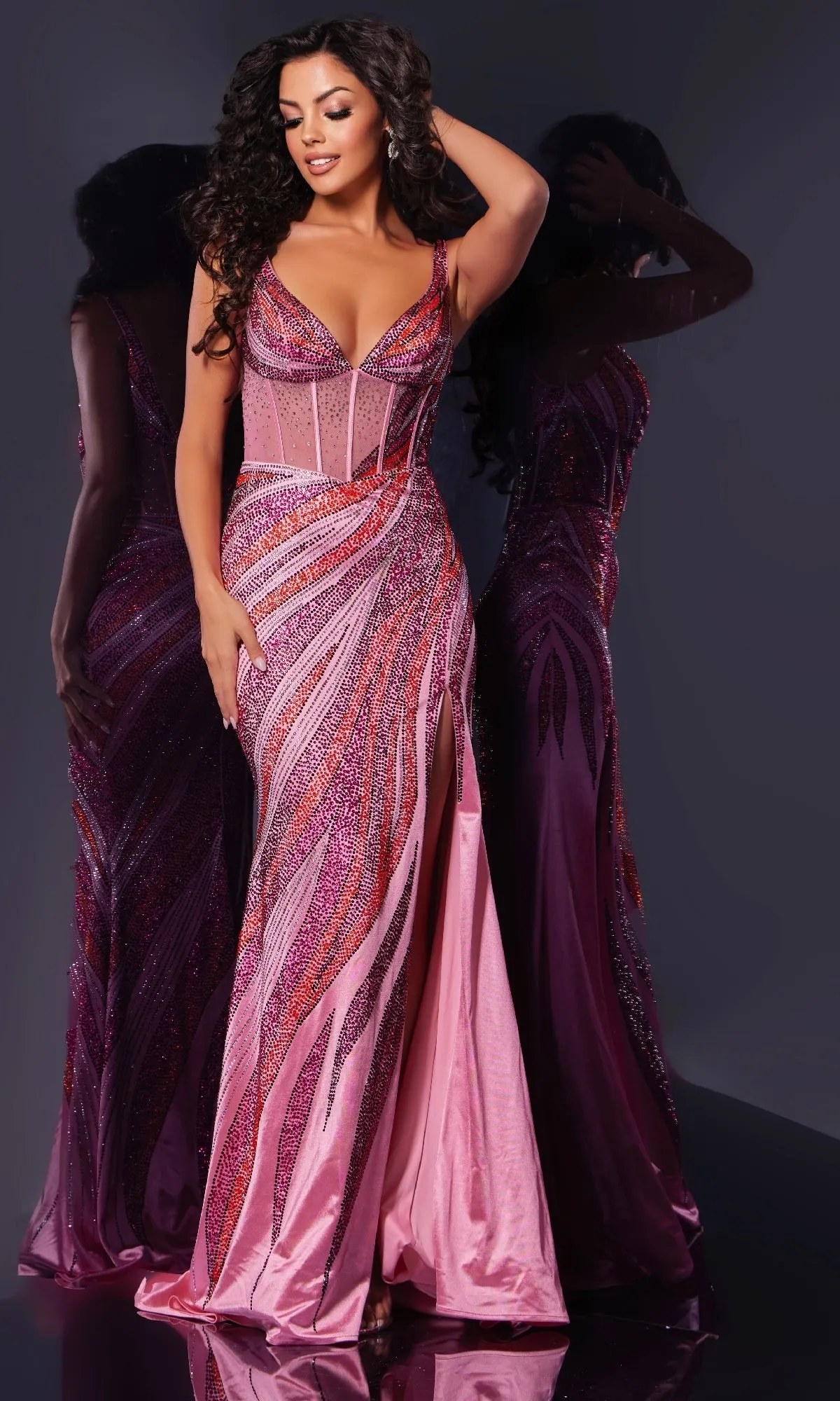 Long Prom Dress: Jovani 44577 sold by PromGirl