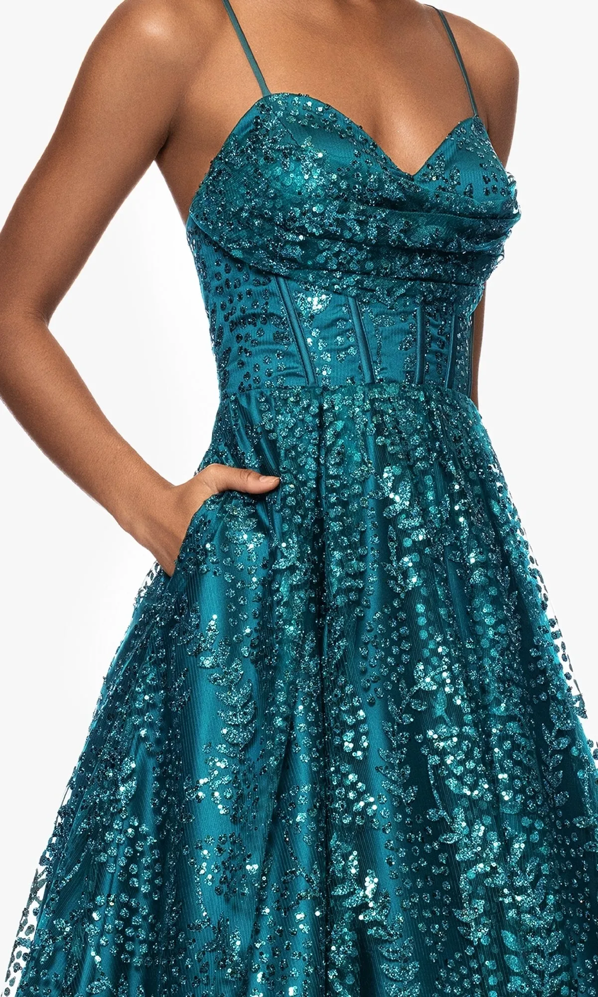 Long Glitter Prom Dress: Blondie Nites 4617BN sold by PromGirl product image thumbnail 4